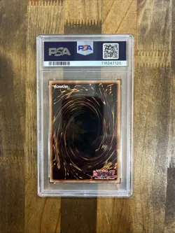 Graded PSA 7 2002 YU-GI-OH! LOB Dark Magician Leg. Blue Eyes Wht. Dragon #005 - Image 2