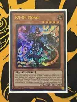 Yu-Gi-Oh! K9-04 Noroi Machine Effect ULTRA RARE 1st Edition DOOD-EN025 English - Image 1