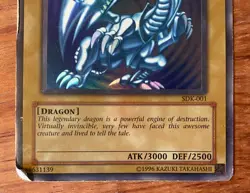 Yugioh Blue-Eyes White Dragon SDK-001 Starter Deck: Kaiba PSA 1 Contender - Image 3