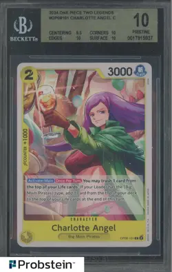 2024 One Piece Two Legends OP08-101 Charlotte Angel BGS 10 PRISTINE - Image 1