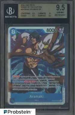2024 One Piece Wings of the Captain OP06-043 Aramaki Super Rare BGS 9.5 - Image 1