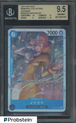 2024 One Piece Japanese EB01-022 Inazuma Super Rare BGS 9.5 GEM MINT - Image 1