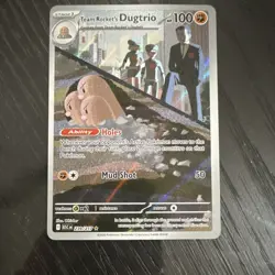 Pokemon TCG Team Rocket's Dugtrio ASC Rare 100 HP English 239/217 Holo Card - Image 1