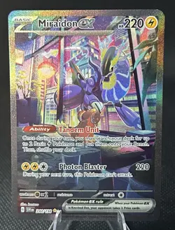 Pokemon TCG Miraidon EX Scarlet & Violet Base Set Card 244/198 Sir NM Condition - Image 1