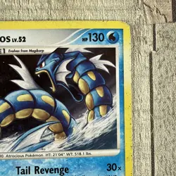 Gyarados - 19/100 - Stormfront Holo Rare Pokemon Card TCG - HP MH1 Wear on Back - Image 4