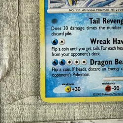 Gyarados - 19/100 - Stormfront Holo Rare Pokemon Card TCG - HP MH1 Wear on Back - Image 5