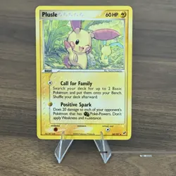 INK ERROR Plusle 44/107 Non Holo Uncommon EX Deoxys Pokemon Card 2005 LP - Image 1