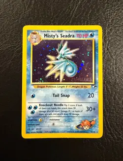 2000 Pokemon Gym Heroes #9 Misty's Seadra Holo Prerelease Promo Card - Image 1