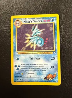 2000 Pokemon Gym Heroes #9 Misty's Seadra Holo Prerelease Promo Card - Image 2