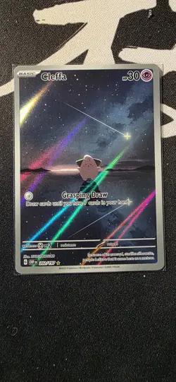 Cleffa 202/197 SV03: Obsidian Flames IR LP Full Art English 2023 Pokemon Card - Image 1