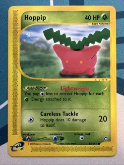 Pokemon Card - Hoppip - E-Reader - Yuka Morii - Common (83/147) Aquapolis *LP* - Image 1