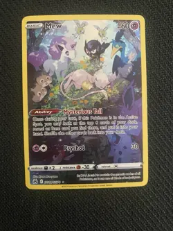 Pokemon Crown Zenith: Galarian Gallery Holo Rare Mew GG10/GG70 Sleeping Card - Image 1