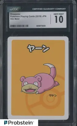2019 Pokemon Old Maid Playing Cards Japanese Slowpoke CGC 10 GEM MINT - Image 1