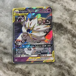 Pokemon Solgaleo & Lunala GX TAG TEAM Ultra Rare Holo SM Cosmic 75/236 Card - Image 2
