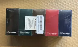 Ultra Pro Set Of 5 Light Color Deck Boxes Magic Pokemon YuGiOh Card Storage Box - Image 1