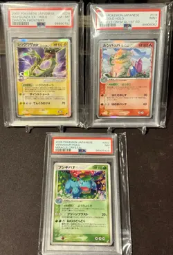 Pokemon PSA 9 8 7 Graded Card Lot (3) Japanese Vintage Holo 1st Ed Rayquaza - Image 1