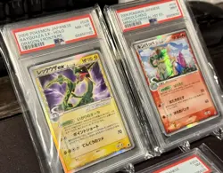 Pokemon PSA 9 8 7 Graded Card Lot (3) Japanese Vintage Holo 1st Ed Rayquaza - Image 2