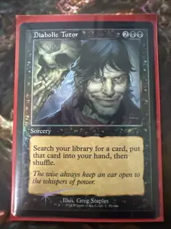 MTG Diabolic Tutor (Retro Frame Foil) | WPN & Gateway Promos NM - Image 1