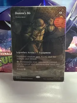 Mint/Near-Mint, English - 1 x MTG Donnie's Bo - Shadowspear - Foil - Borderless - Image 1
