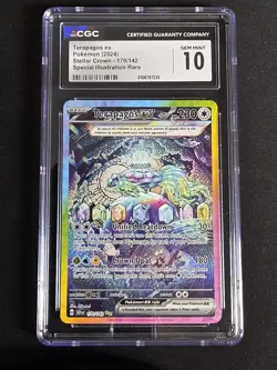 CGC 10 GEM MINT Pokemon Terapagos EX 170/142 Stellar Crown SIR - Image 1