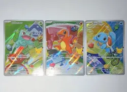 Pokemon TCG First Partner Illustration Collection Series 1 Kanto GEN 1 Starters - Image 1