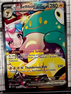 Pokemon Iono's Bellibolt EX Special Illustration Rare Full Art SV09 Holo 183/159 - Image 1