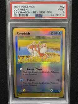 2003 Pokemon EX Dragon Corphish Reverse Foil 52/97 PSA 9 Mint - Image 1