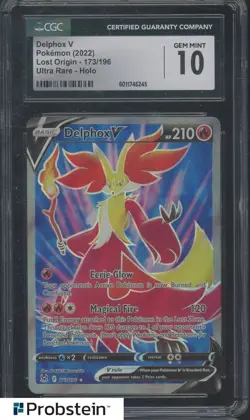 2022 Pokemon Lost Origin Ultra Rare #173 Delphox V Holo CGC 10 GEM MINT - Image 1