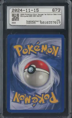 2000 Pokemon Gym Heroes 1st Edition #95 Sabrina's Slowpoke CGC 9 MINT - Image 2