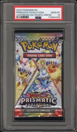 Pokemon S&V Prismatic Evolutions Vaporeon Jolteon Flareon Pack PSA 10 Gem Mint - Image 1
