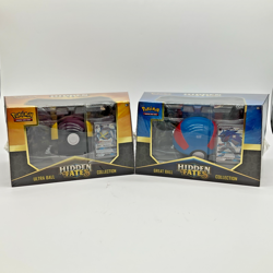 Lot of (2) Pokemon TCG Hidden Fates Great & Ultra Ball Collection Boxes SEALED - Image 1