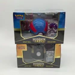 Lot of (2) Pokemon TCG Hidden Fates Great & Ultra Ball Collection Boxes SEALED - Image 2