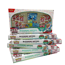 Lot of (6) Pokemon TCG 151 Blooming Waters Premium Collection Boxes SEALED - Image 1