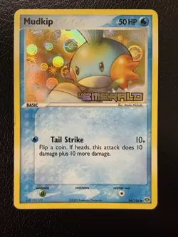 Pokemon TCG Mudkip 56/106 ex Emerald Reverse Holo Stamped MP - Image 1