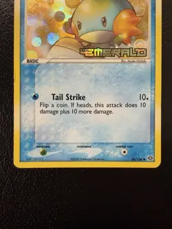 Pokemon TCG Mudkip 56/106 ex Emerald Reverse Holo Stamped MP - Image 3