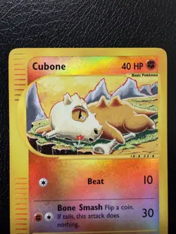 Pokemon TCG Cubone 103/165 Expedition Base Set Reverse Holo LP/MP - Image 2