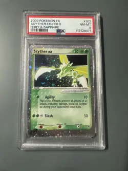 2003 Pokemon Scyther ex Ruby & Sapphire 102/109 PSA 8 NM-MT - Image 1