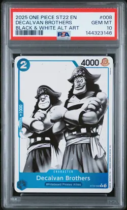 2025 ONE PIECE STARTER DECK ST22-ACE & NEWGATE #008 DECALVAN BROTHERS PSA 10 - Image 1