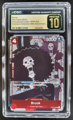 2022 ONE PIECE BROOK 25TH PROMO OP01-022 CGC 10 PRISTINE A PT - Image 1