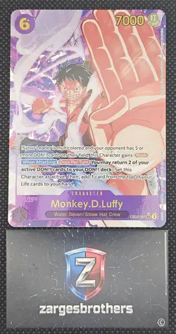 ONE PIECE Monkey D Luffy Alt Art EB02-061 SEC Anime 25th Collection English - Image 1