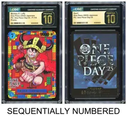 One Piece CGC10*2 PRISTINE Monkey D Luffy & Don!! Set 2025 OP Day ‘25 Japanese - Image 1
