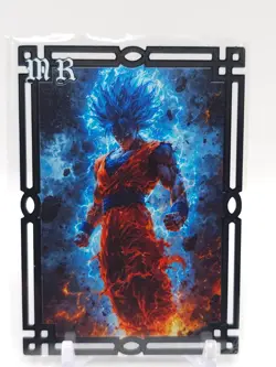 Goddess Story - Black Metal Waifu Trading Card - Goku - NUMBERED 070/100 - Image 1