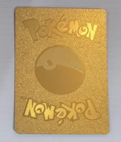X 1 Gold- Pikachu Mega Charizard Pokemon Fan Art Card Cosplay Collectible - Image 3