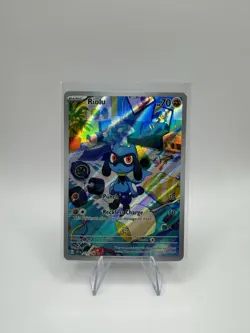 Pokemon Riolu TCG Scarlet & Violet Base Set Holo Card 215/198 Illustration Rare - Image 1