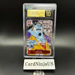 CGC 10 PRISTINE Jimbei Parallel ST01-005 C 25th Edition ONE PIECE Card Game 214 - Image 1