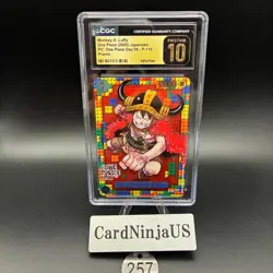 CGC 10 PRISTINE Luffy P-110 Premium Card Collection ONE PIECE DAY 25 Japanese - Image 1