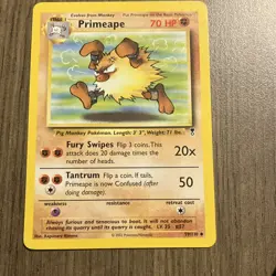 Pokemon Primeape Legendary Collection 59/110 Uncommon 70 HP Stage 1 Regular Card - Image 1