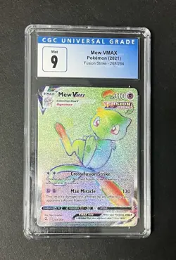 CGC 9 Graded Pokemon Mew VMAX Fusion Strike 268/264 Holo Card - Image 3
