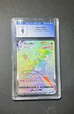 CGC 9 Graded Pokemon Mew VMAX Fusion Strike 268/264 Holo Card - Image 4