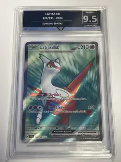 Pokemon Card LATIAS ex 220/191 Surging Sparks Ultra Rare SSP EN Grade 10 Mint+ - Image 1